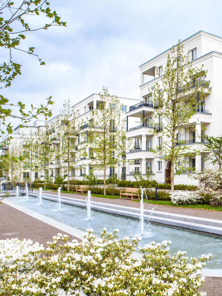Brunnen in den Heinrich Heine Gärten in Düsseldorf