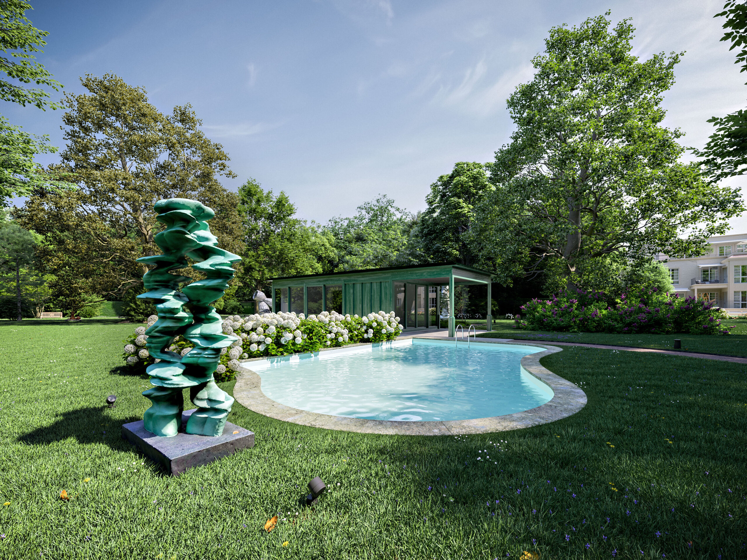 Chamissostrasse 9 Pool mit Pavillon im Henkel Park