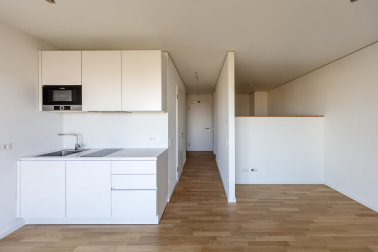 Wohnraum mit Einbauküche