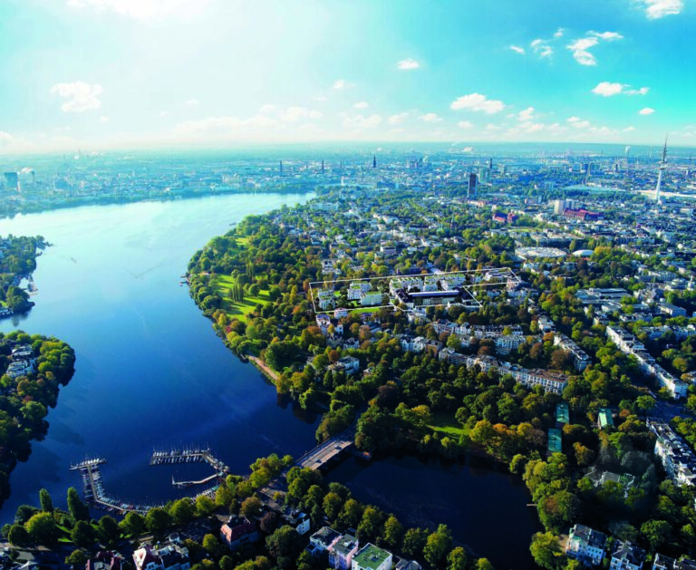 Lage Luftbild Außenalster